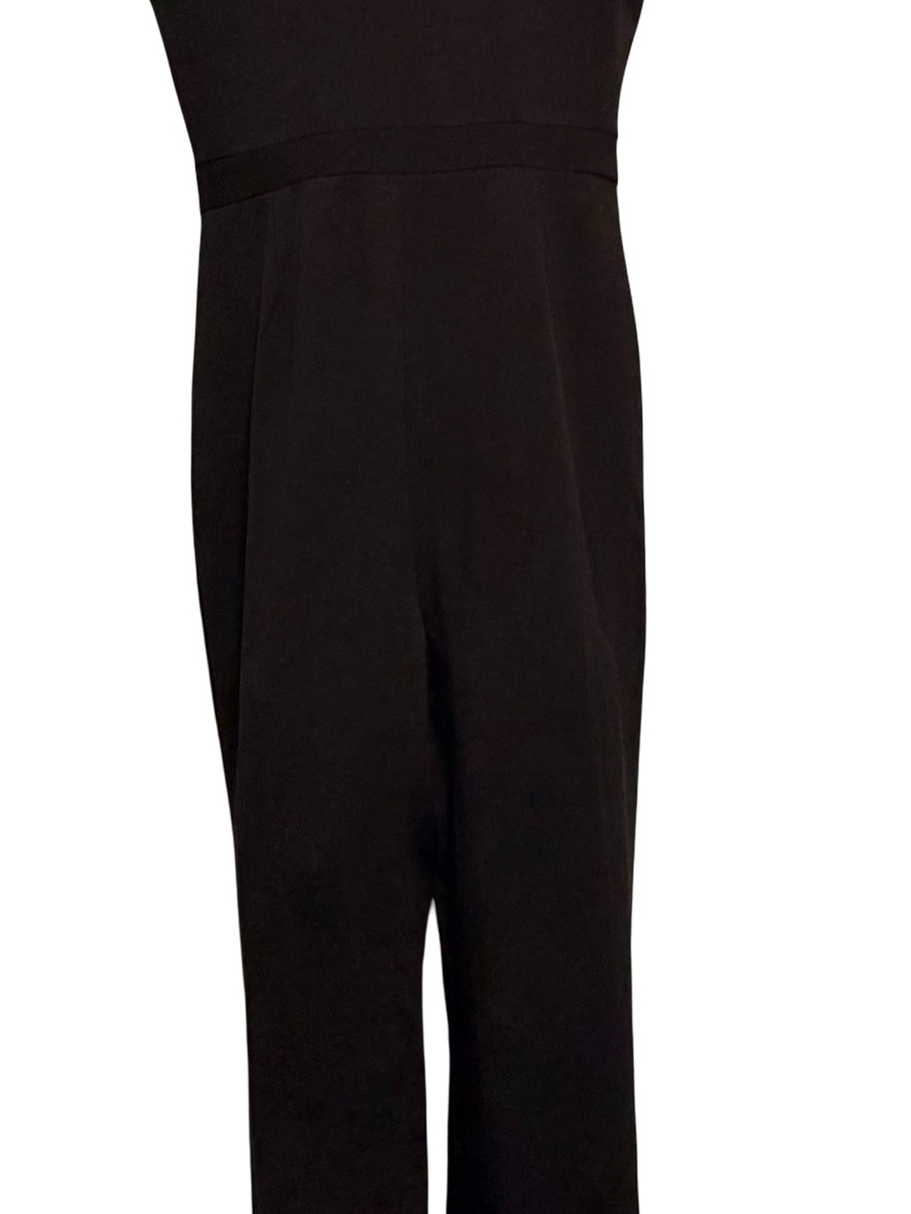 Tailored Black Sleeveless Zip-Front Jumpsuit - Picture 2 of 3